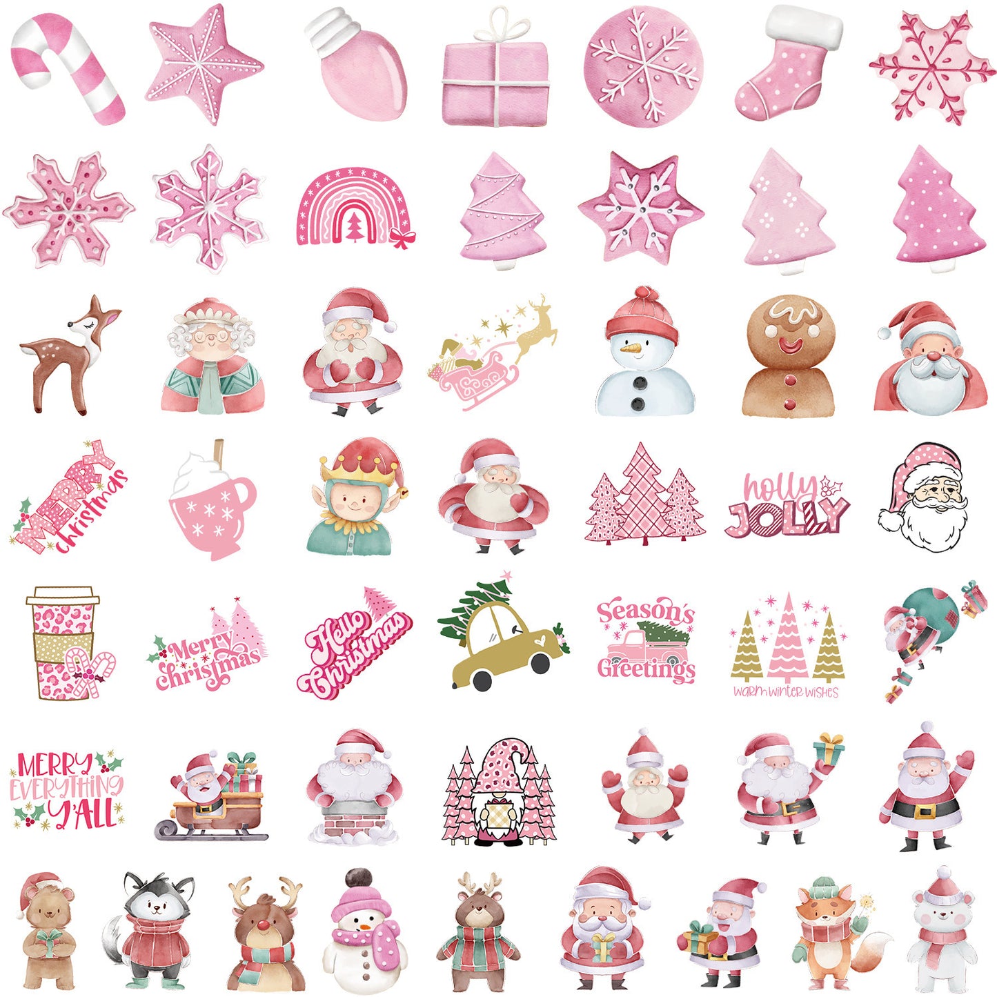 50 Cute Christmas Decoration Sticker  Stickers