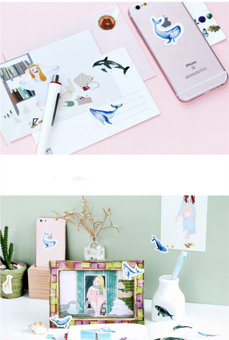 Box-packed Stickers Whale Tent Sticker Decorative Sealing Stickers