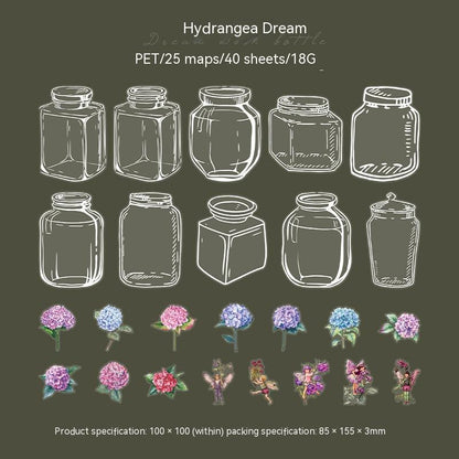 Aesthetic Transparent Flower Stickers