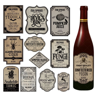 Halloween Wine Bottle Decoration Stickers