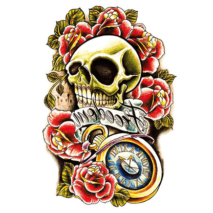 Floral Color Arm Tattoo Stickers