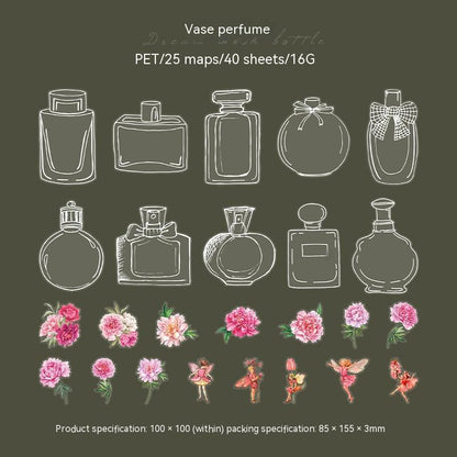 Aesthetic Transparent Flower Stickers
