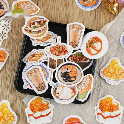 Night Market Snack Decorative Stickers (46 Pcs)