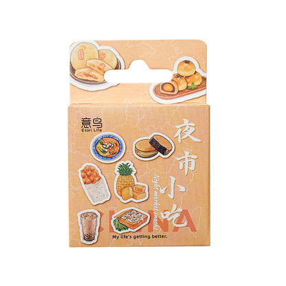 Night Market Snack Decorative Stickers (46 Pcs)