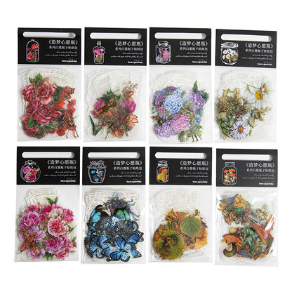 Aesthetic Transparent Flower Stickers