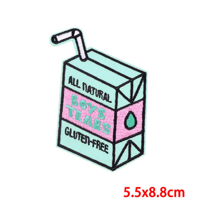 Cartoon Wine Embroidered Cloth Patches