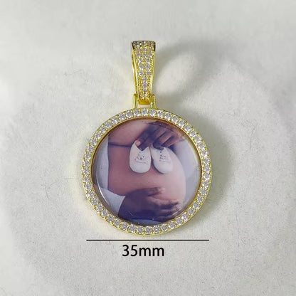 Custom Photo Pendant Necklace – Personalized Round Charm Jewelry