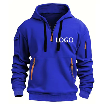 Custom Multi-Zip Hoodie – Stylish Loose Fit Sweatshirt