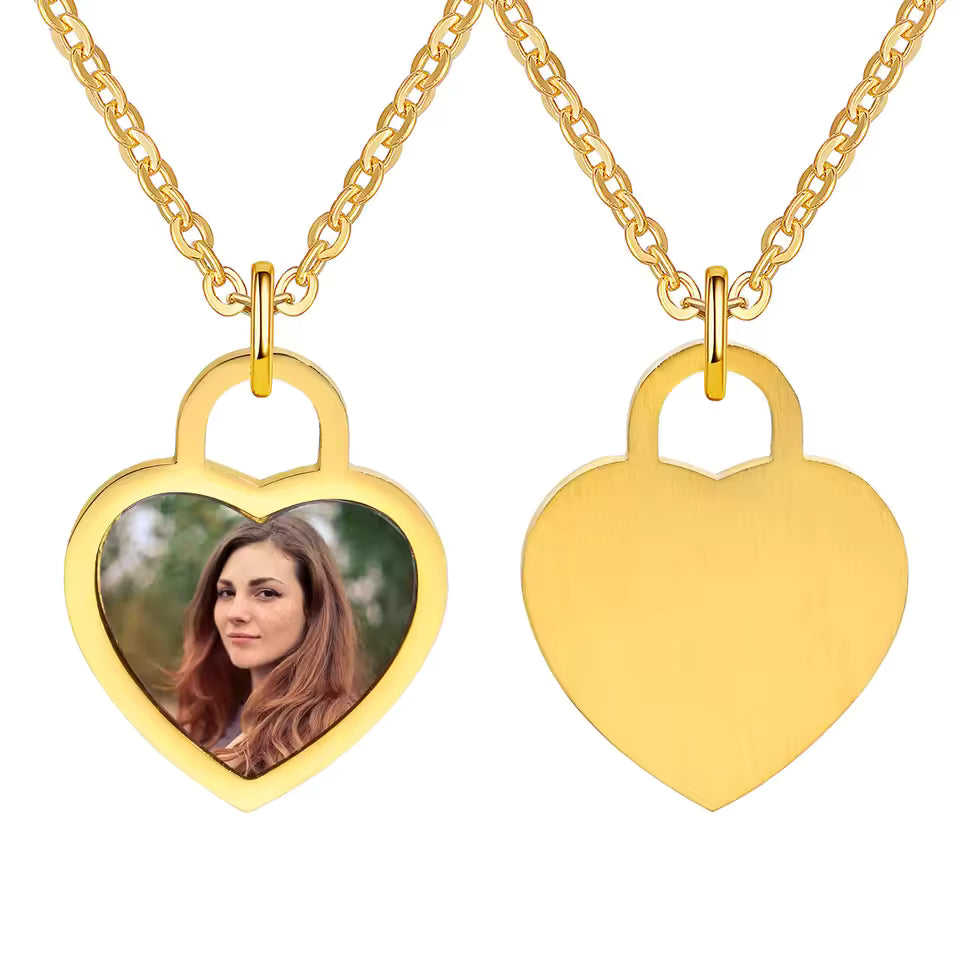 Photo Necklace, Picture Pendant for Men Women ,Personalized Custom Memory Necklaces