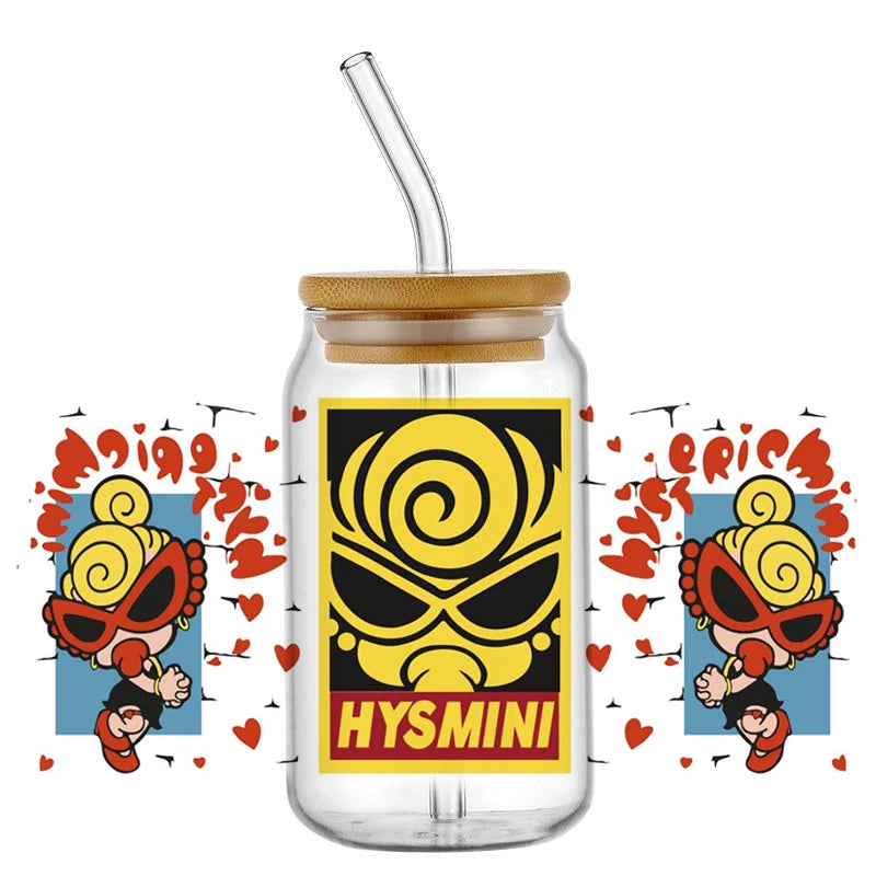 Mini Baby UV DTF Cup Wrap Stickers for 16oz Glass Cans