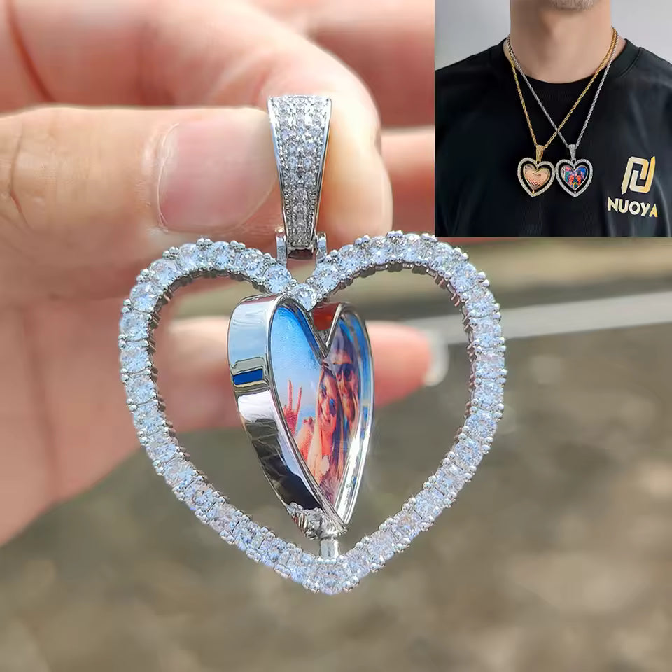 Custom Photo Medallion Pendant – Personalized Iced Out Necklace