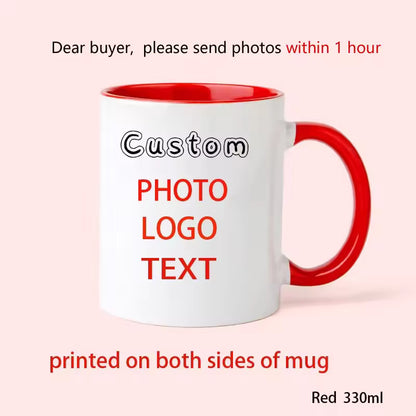 Custom Photo & Name Mug – 9 Color Options