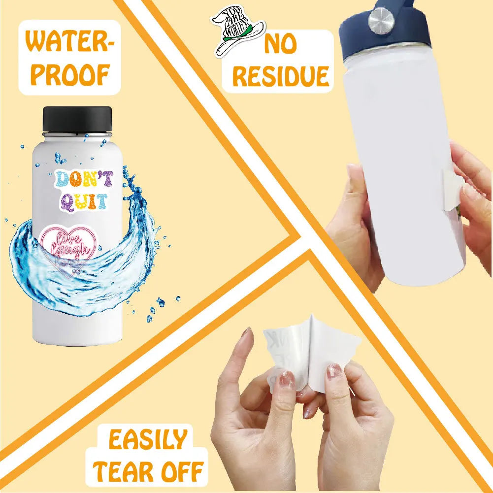 100pcs Custom Waterproof Logo Stickers