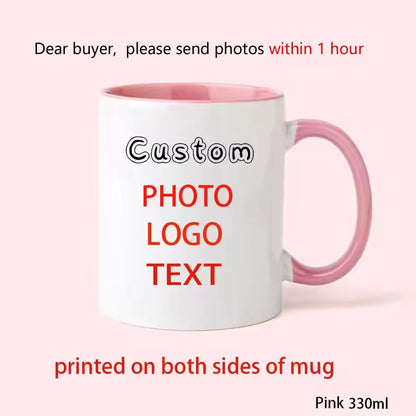 Custom Photo & Name Mug – 9 Color Options