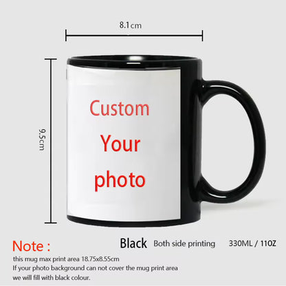 Custom Photo & Name Mug – 9 Color Options