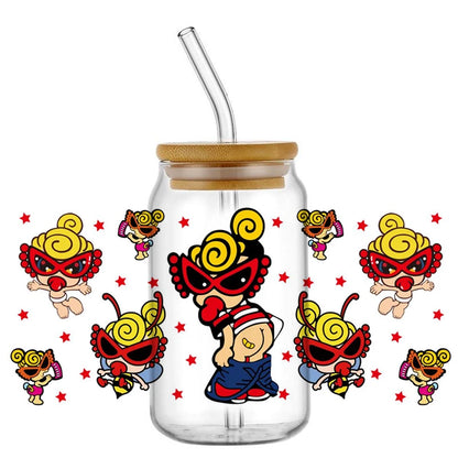 Mini Baby UV DTF Cup Wrap Stickers for 16oz Glass Cans