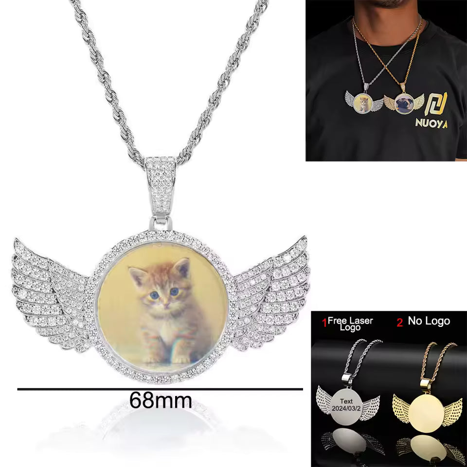 Custom Photo Medallion Pendant – Personalized Iced Out Necklace