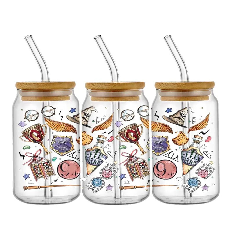 Miniso Wizard 16oz UV DTF Cup Wrap Stickers