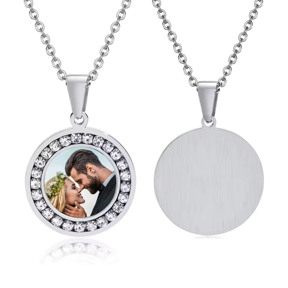 Photo Necklace, Picture Pendant for Men Women ,Personalized Custom Memory Necklaces