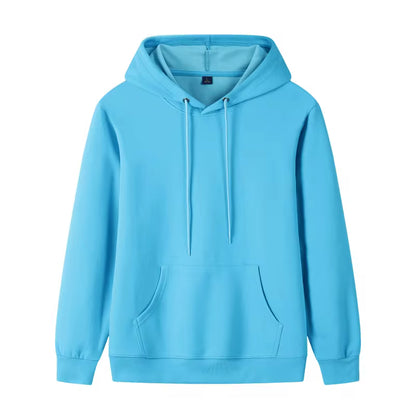 Custom Logo Cotton Hoodie – 9 Color Premium Pullover