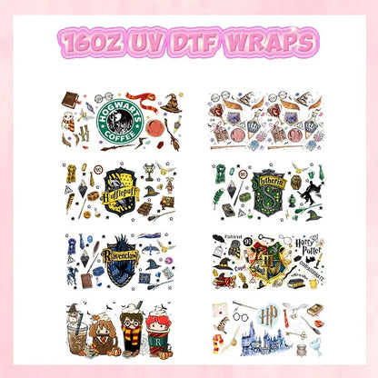 Miniso Wizard 16oz UV DTF Cup Wrap Stickers