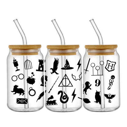 Miniso Wizard 16oz UV DTF Cup Wrap Stickers