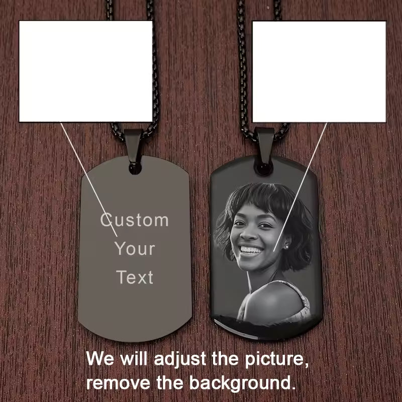 Custom Photo Necklace – Personalized Stainless Steel Gift
