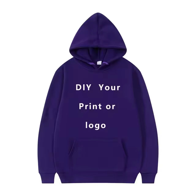 2024 Custom Unisex Hoodie – Personalized Text & Logo Sweatshirt