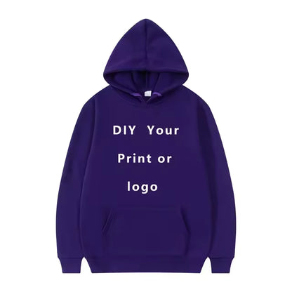 2024 Custom Unisex Hoodie – Personalized Text & Logo Sweatshirt