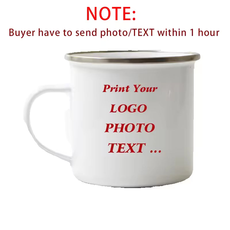 Custom Enamel Mug with Logo or Name (350ml)