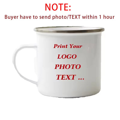 Custom Enamel Mug with Logo or Name (350ml)