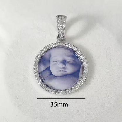 Custom Photo Pendant Necklace – Personalized Round Charm Jewelry
