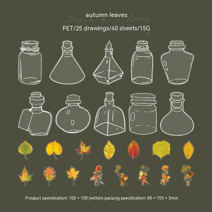 Aesthetic Transparent Flower Stickers