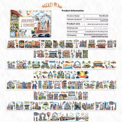 Creative Landscape Stickers Waterproof Tape Set