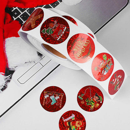 Merry Christmas Festival Roll Stickers