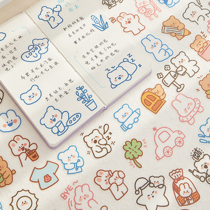Morning Foam PET Sticker Pack Bear