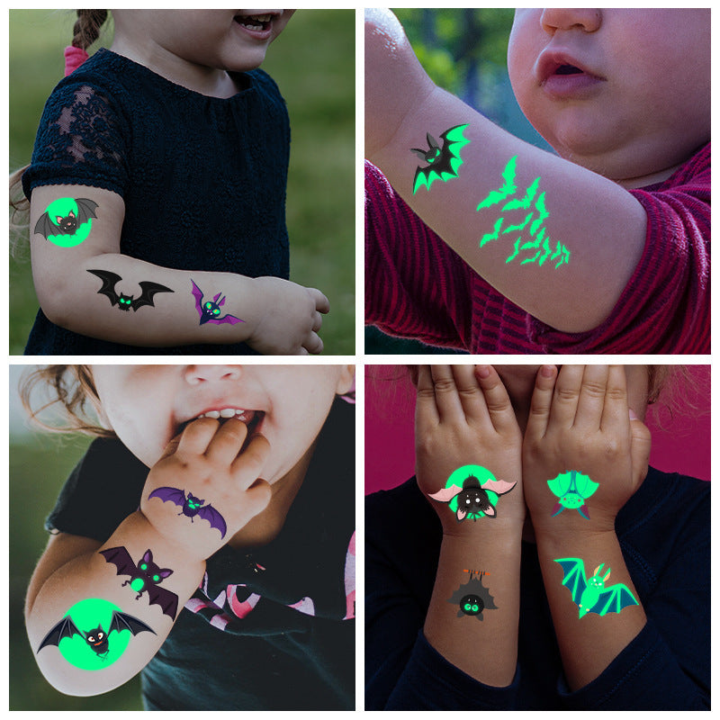 Halloween Glowing Bats  custom Tattoo Stickers