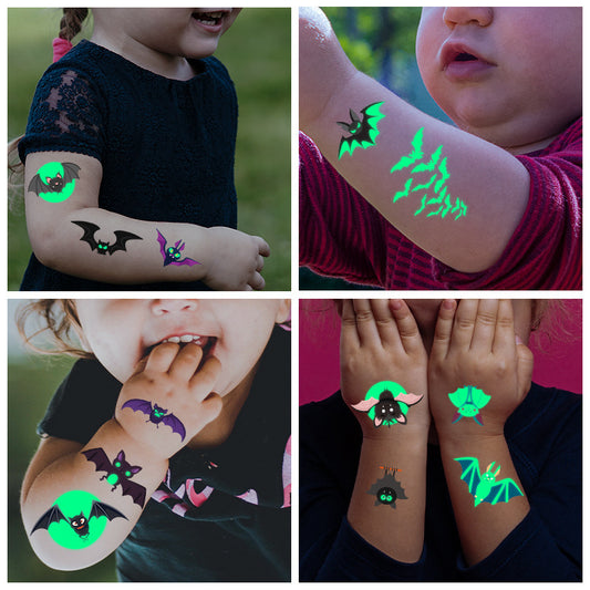 Halloween Glowing Bats  custom Tattoo Stickers