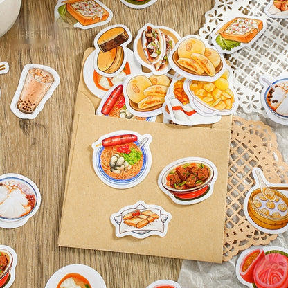 Night Market Snack Decorative Stickers (46 Pcs)