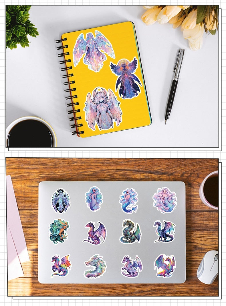 Holographic Angel Mermaid Sticker Set