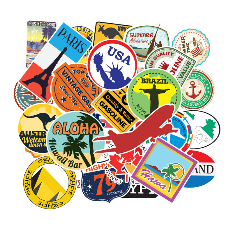 100 Travel Doodle Stickers