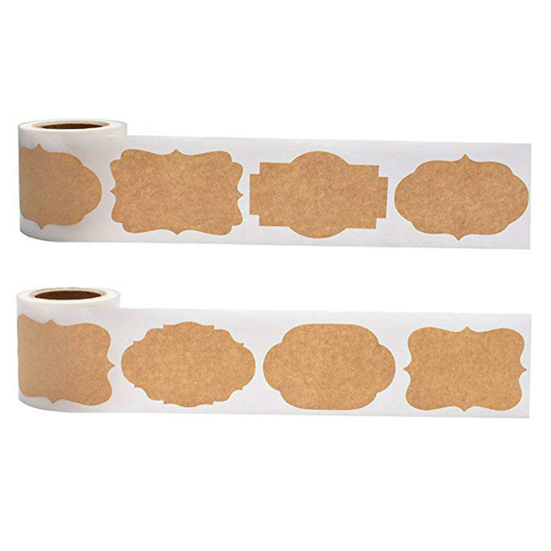Kraft Paper Blank Roll Sticker Sticker Diy Baking Packaging Sticker