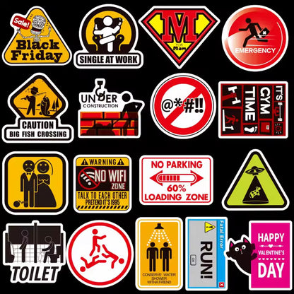 Guitar & Motorcycle DIY Graffiti Stickers Set