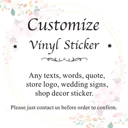 Custom Text & Quote Wall Decal Sticker