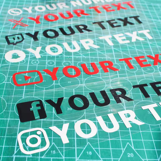 Custom Car Sticker – Personalized Name & Social Media Decal