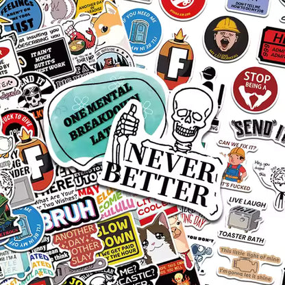 100Pcs Cartoon Meme Graffiti Sticker Pack