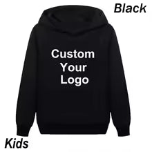 Custom Kids Hoodies – Personalized Logo Print Sweatshirts, Autumn Winter Fashion Pullover