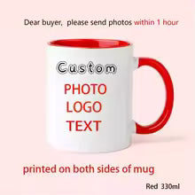 Custom Photo & Name Mug – 9 Color Options