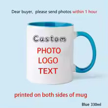 Custom Photo & Name Mug – 9 Color Options