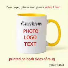 Custom Photo & Name Mug – 9 Color Options